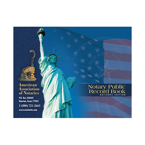 Pennsylvania Notary Public Record Book (Journal ) - Statue of Liberty Blue Cover