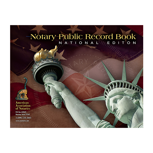 Pennsylvania Notary Public Record Book (Journal ) - Statue of Liberty Brown Cover